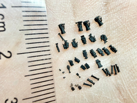 MUYI Model G700069 1/700 German Navy Battleship Tirpitz Equipment Set G (Ultra-precise 3D-printed kit, 37 parts)