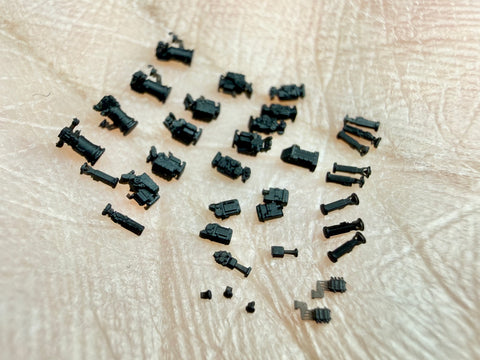 MUYI Model G700069 1/700 German Navy Battleship Tirpitz Equipment Set G (Ultra-precise 3D-printed kit, 37 parts)