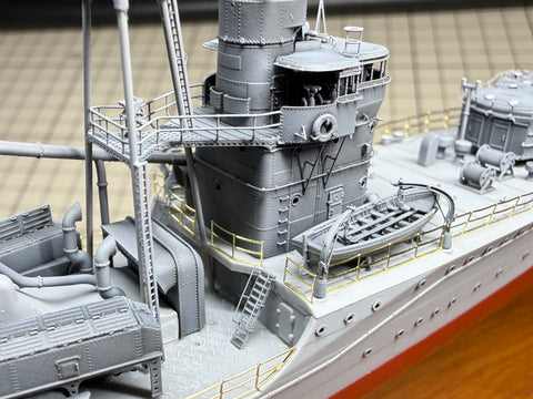 MUYI Model PET350001 1/350 Photo-etched chain railing set for Tamiya 78032 – Imperial Japanese Navy Destroyer "Yukikaze" / "Kagerō" (1940) (3D-printed kit, 1 piece included)