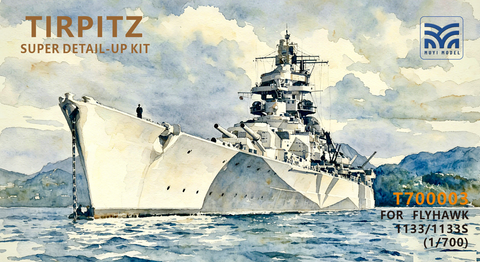 MUYI Model T700003 1/700 Detail-up set for German Navy battleship Tirpitz (1942 configuration) (compatible with Flyhawk 1133/1133S) — Ultra-precise 3D-printed kit (contains 1 set)