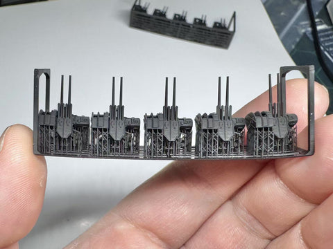 MUYI Model XZ350012 1/350 Type 89 127mm High-Angle Gun (Late-Type) – Ultra-Precise 3D-Printed Kit (Set of 10)