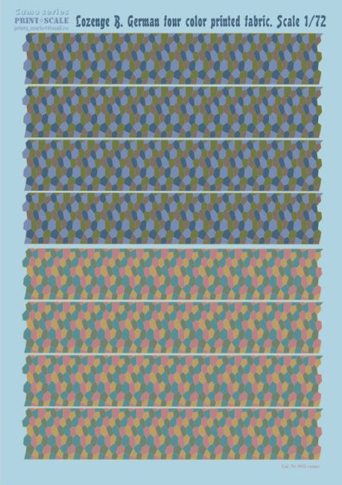 Print Scale 005-camo 1/72 Lozenge B German Four-Colour Printed Fabric