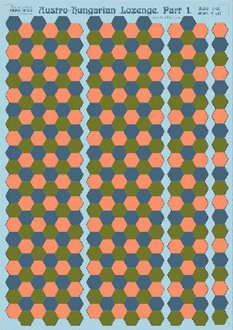 Print Scale 013-camo 1/48 Austro-Hungarian lozenge Part 1 013-camo 1/48  Supplied as a two-sheet set