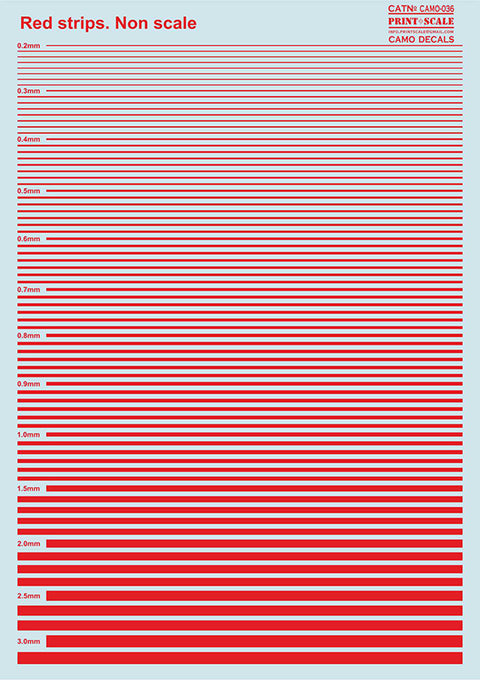 Print Scale 036-camo Non Slace Red Strips Camouflage 036 Non Scale