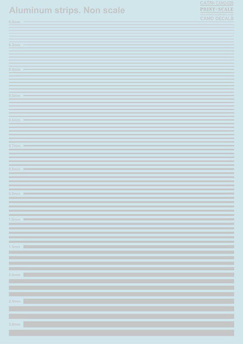 Print Scale 039-camo Non Slace Aluminum Strips Camouflage 039 Non Scale