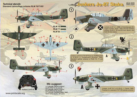 Print Scale 144-002 1/144 Junkers Ju-87 Stuka 144-002 Scale 1/144
