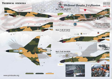Print Scale 144-010 1/144 McDonnell Douglas F-4 Phantom II 144-010 Scale 1/144