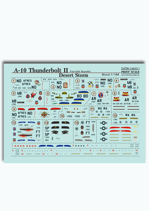 Print Scale 144-011 1/144 Fairchild Republic A-10A Thunderbolt II “Desert Storm” 144-011 Scale 1/144