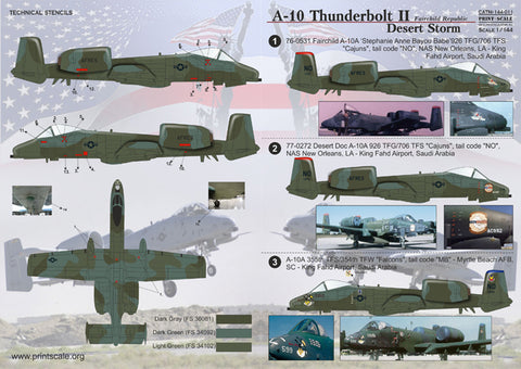 Print Scale 144-011 1/144 Fairchild Republic A-10A Thunderbolt II “Desert Storm” 144-011 Scale 1/144