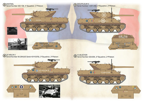 Print Scale 35-005 1/35 M10 Tank Destroyers Regiment Blindé de Fusiliers-Marins 35-005 Scale 1/35