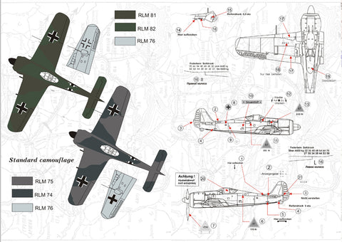 Print Scale 48-015 1/48 Focke-Wulf Fw 190 A-2–A-9 48-015 Scale 1/48
