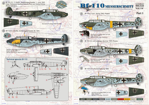 Print Scale 48-027 1/48 Messershmit Me-110 Part 1