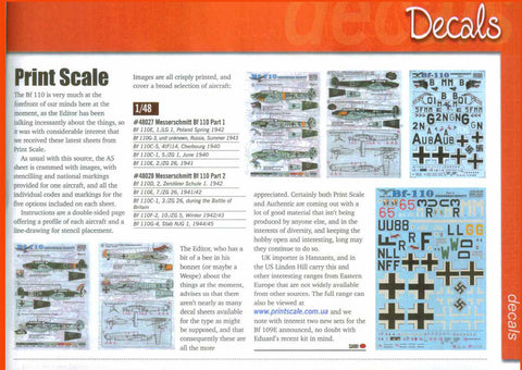 Print Scale 48-028 1/48 Messershmit Me-110 Part 2