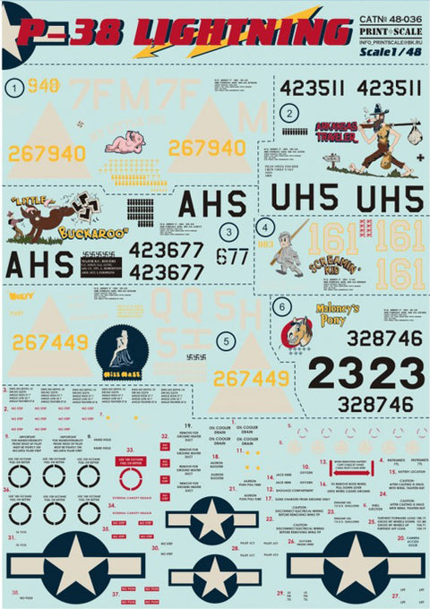Print Scale 48-036 1/48 P-38 Lightning Part 1