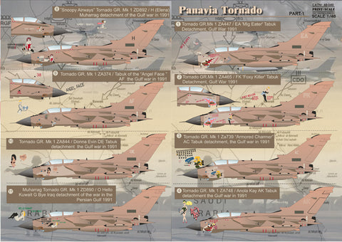 Print Scale 48-040 1/48 Panavia Tornado Part 1 The complete set 2,5 leaf