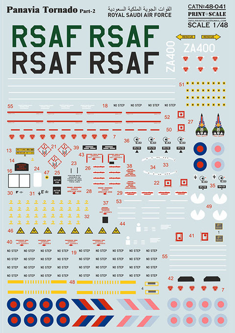 Print Scale 48-041 1/48 Panavia Tornado Part 2 48-041 Scale 1/48 The complete set 2 leaf