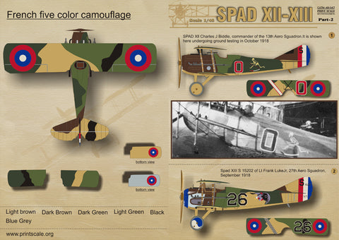 Print Scale 48-047 1/48 Spad XII-XIII Part 2