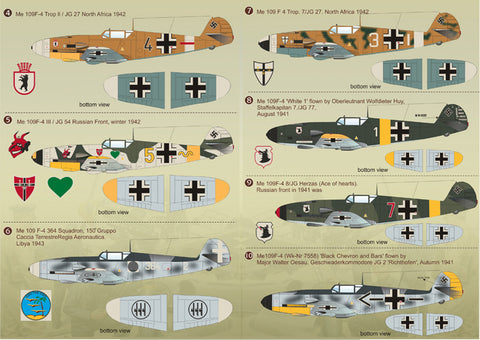 Print Scale 48-053 1/48 Me 109 F-4 Luftwaffe Part 2 48-053 Scale 1/48