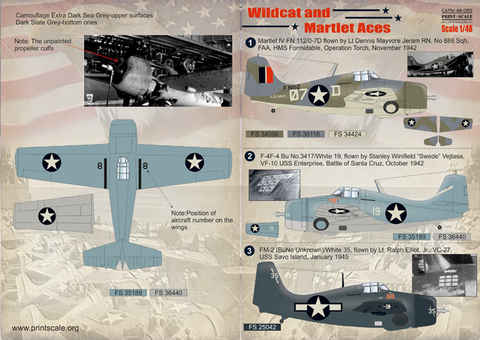 Print Scale 48-055 1/48 Wildcat and Martlet Aces