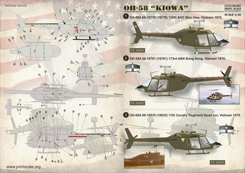 Print Scale 48-060 1/48 Kiowa Helicopter Part 1