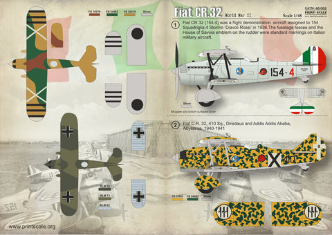 Print Scale 48-082 1/48 Fiat CR.32