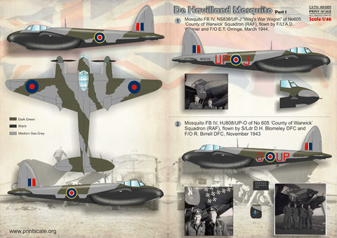 Print Scale 48-085 1/48 De Havilland Mosquito Part 1