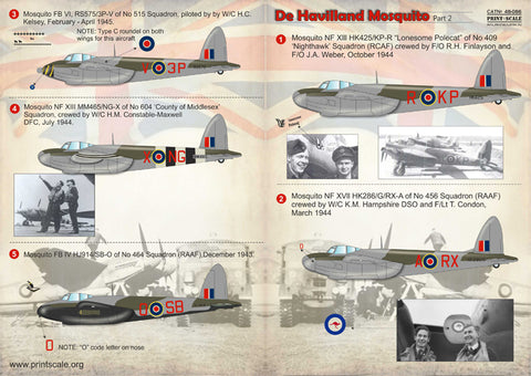 Print Scale 48-086 1/48 De Havilland Mosquito Part 2
