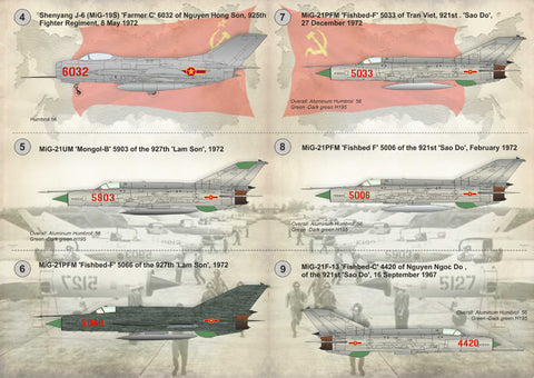 Print Scale 48-089 1/48 North Vietnamese MIGs (Mig 17 Mig 19 Mig 21) of the Vietnam War   Part 2