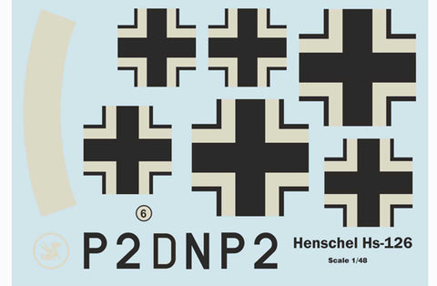 Print Scale 48-099 1/48 Henschel Hs-126 The complete set 1,5 leaf
