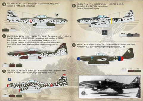 Print Scale 48-100 1/48 Messerschmitt Me-262 "Schwalbe"
