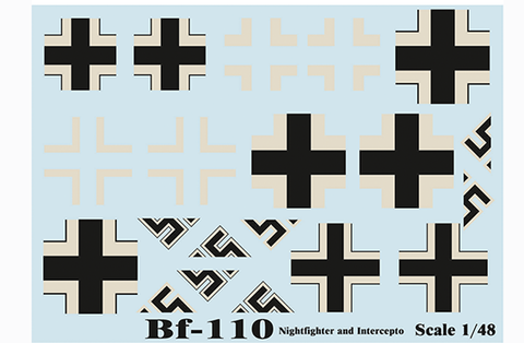 Print Scale 48-102 1/48 Messershmit Me-110 Part 2 The complete set 1,5 leaf