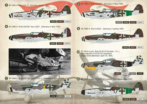 Print Scale 48-104 1/48 Messerschmitt Bf 109 K-4 “Kurfürst” Part 2 48-104 Scale 1/48 The complete set 1,5 leaf