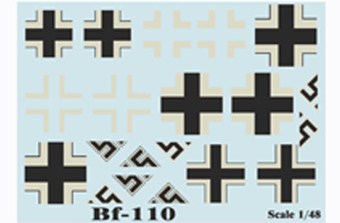 Print Scale 48-105 1/48 Messershmit Me-110 Part 1 The complete set 1,5 leaf