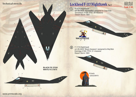 Print Scale 48-112 1/48 Lockheed F-117 Nighthawk Part 2