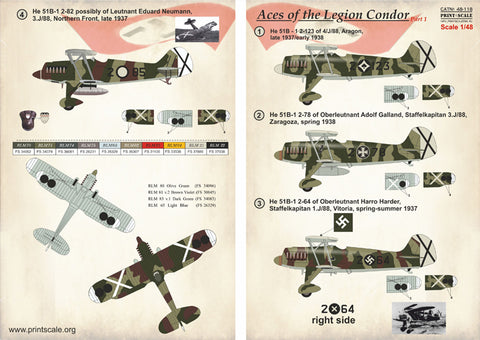 Print Scale 48-118 1/48 Aces of Legion Condor Part 1