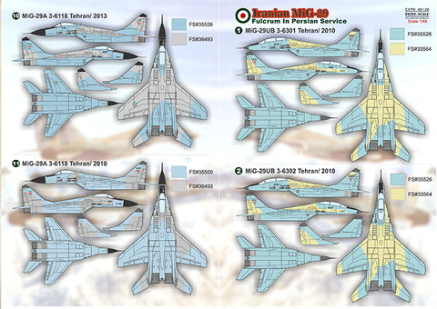 Print Scale 48-129 1/48 Iranian MiG-29