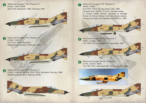 Print Scale 48-131 1/48 Iranian F-4 Phantom In the complete set 1,5 sheets