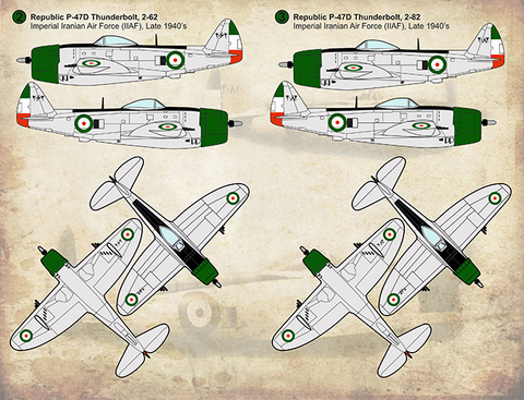 Print Scale 48-133 1/48 Iranian P-47D Thunderbolt