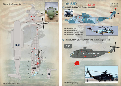 Print Scale 48-138 1/48 Sikorskiy RH-53D