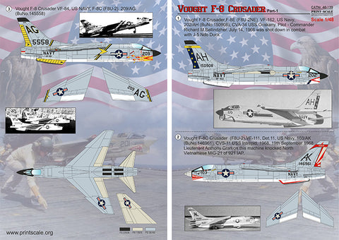 Print Scale 48-139 1/48 Vought F-8 Crusader Part 1 The complete set 2