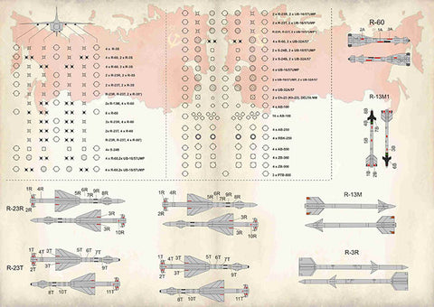 Print Scale 48-152 1/48 MiG-23 Tehcnical stencils, 2 sheets