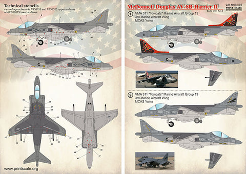 Print Scale 48-154 1/48 Mc Donnel Douglas AV-8B Harrier II  Part 2
