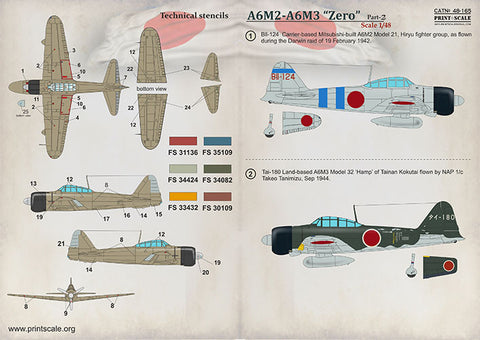 Print Scale 48-165 1/48 Mitsubishi Zero A6M2 - A6M3 Part 2