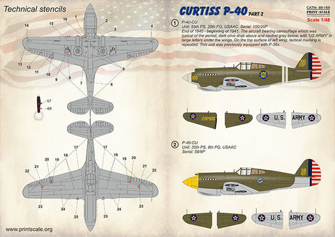 Print Scale 48-169 1/48 Curtiss P-40 C, CU. Part 2