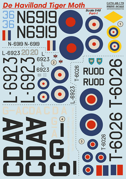 Print Scale 48-179 1/48 De Havilland Tiger Moth Part 1