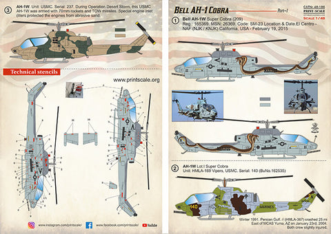 Print Scale 48-186 1/48 Bell AH-1 Cobra Part 1