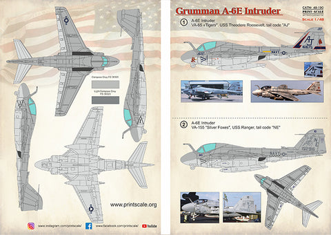 Print Scale 48-190 1/48 Grumman A-6E Intruder