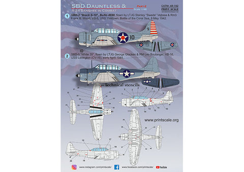 Print Scale 48-192 1/48 SBD Dauntless and A-24 Banshee in combat Part 2