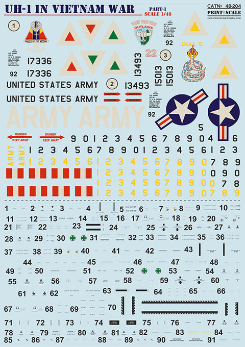 Print Scale 48-204 1/48 UH-1 in Viet Nam War  Part 1