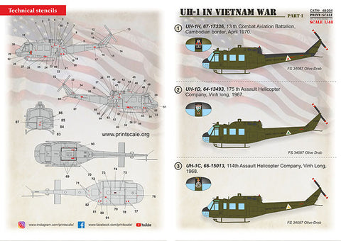 Print Scale 48-204 1/48 UH-1 in Viet Nam War  Part 1